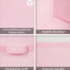 GRANNY SAYS Aufbewahrungswürfel aus Stoff, 6er Set, Rosa, 26,7 x 26,7 x 28 cm