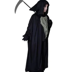 Grim Reaper Kostüm Sensenmann Gr. 122/128 mit Sense 1,10 m Halloween Schrecken