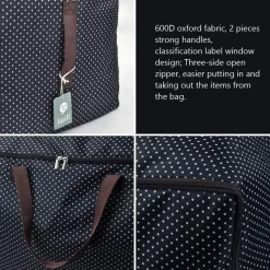 Großer Aufbewahrungsbeutel Blau 100L Organizer Taschen 2er Set