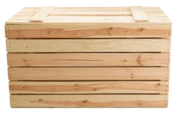 Grosse Holztruhe 80er Natur mit Deckel 80x50x39cm