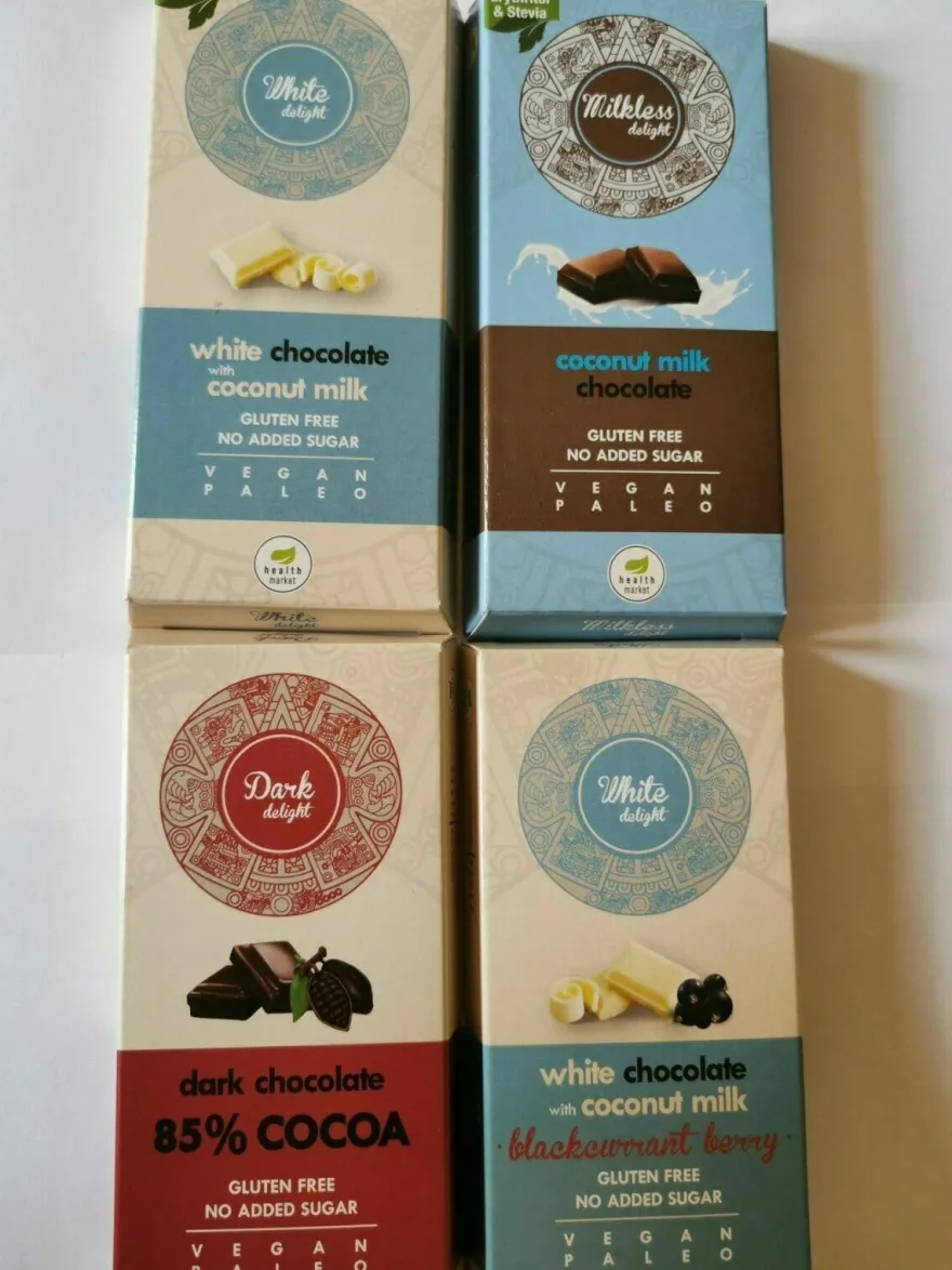 80g Tafel Schokolade ohne Zuckerzusatz Vegan Glutenfrei Paleo