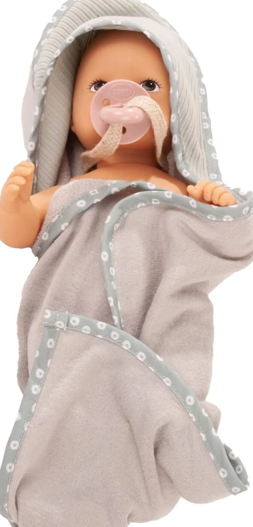 Götz-Puppen Aquini Girl Avocado Puppe - 33 cm Badepuppe ohne Haare mit braunen