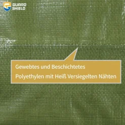 GUARD SHIELD Abdeckplane 3x3m Grün Wasserdicht 160g/? Allzweckplane