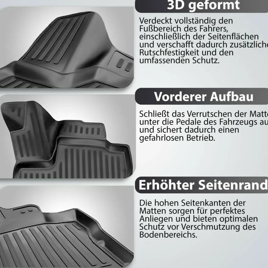 Gummimatten Fussmatten fur HONDA HR-V 2016- 2. gen Wagen 4tlg