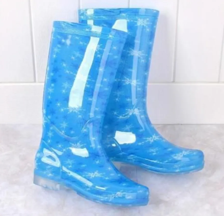 Gummistiefel Regen Gummi Print Damen Wellie Modern Stiefel Garten Schuhe