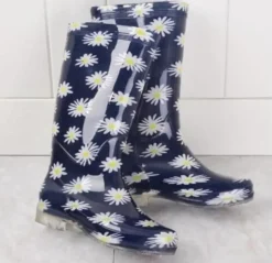 Gummistiefel Regen Gummi Print Damen Wellie Modern Stiefel Garten Schuhe