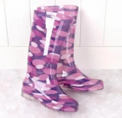 Gummistiefel Regen Gummi Print Damen Wellie Modern Stiefel Garten Schuhe