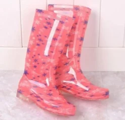 Gummistiefel Regen Gummi Print Damen Wellie Modern Stiefel Garten Schuhe