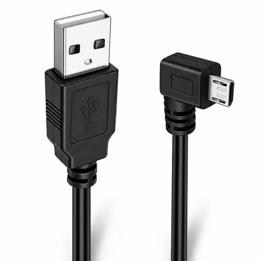 G13 USB A Stecker auf Micro B Stecker Adapter nach rechtss abgewinkelt Kabel 100cm