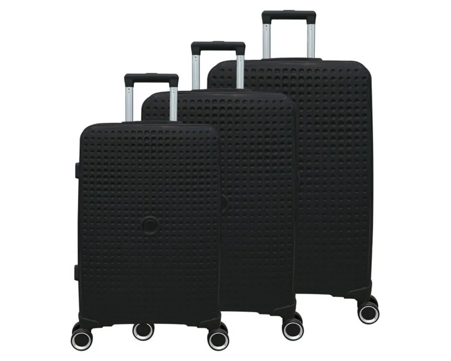 Gustav Voss 3-tlg. Reisekoffer-Set Schwarz, Serie Saint Tropez 64665