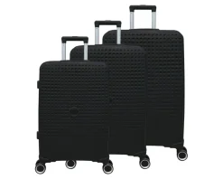 Gustav Voss 3-tlg. Reisekoffer-Set Schwarz, Serie Saint Tropez 64665