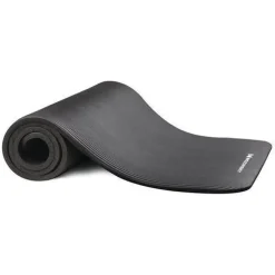Gymnastikmatte 181 x 63 x 0,9 cm dick, schwarz
