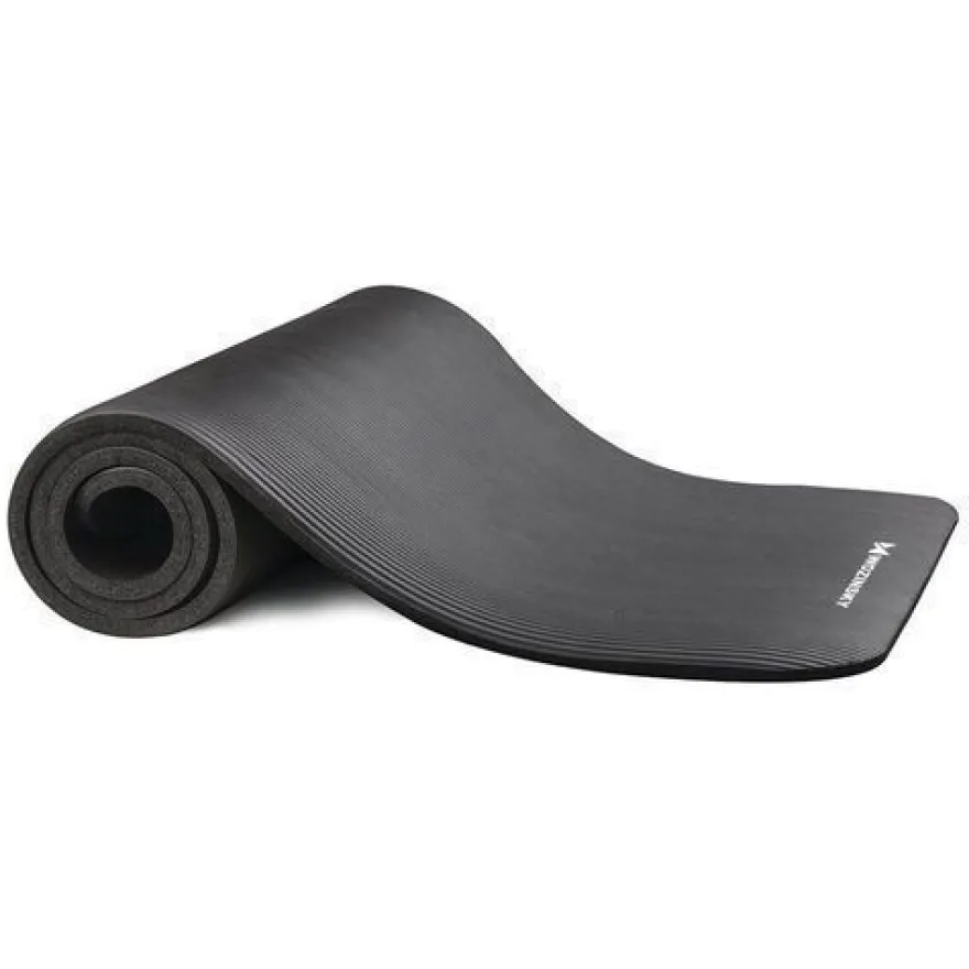 Gymnastikmatte 181 x 63 x 0,9 cm dick, schwarz