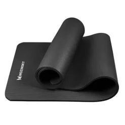 Gymnastikmatte 181 x 63 x 0,9 cm dick, schwarz