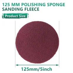 GZKTY 8 Stück Schleifvliese 125 mm Klett, Körnung P150-180 für