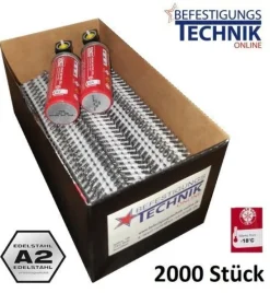 20° Haftennägel 2,8x25mm Ring rostfrei Gas für Haftennagler Tjep HA35 Paslode IM200/3