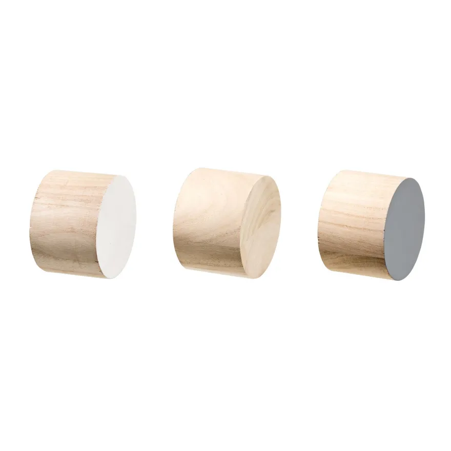 Haken Hook Paulownia Holz Wandhaken Garderobenhaken 3er Set - Bloomingville