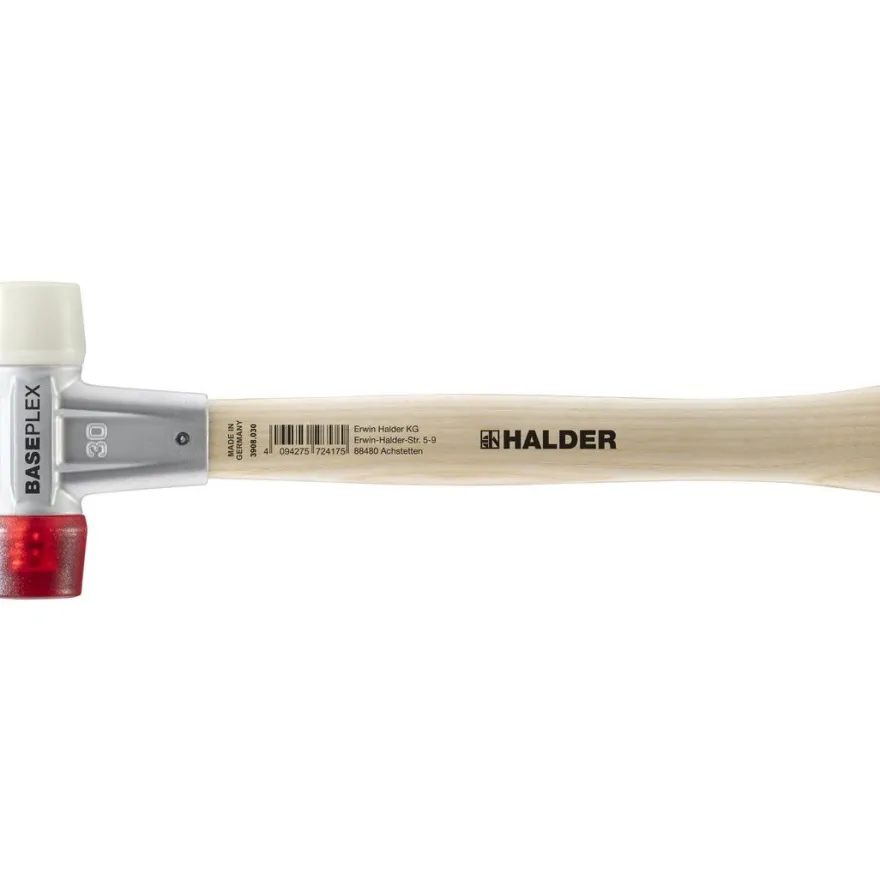 HALDER Baseplex Schonhammer Ø 30 mm Nylon / Cellulosacetat mit Zindruckgussgehäuse
