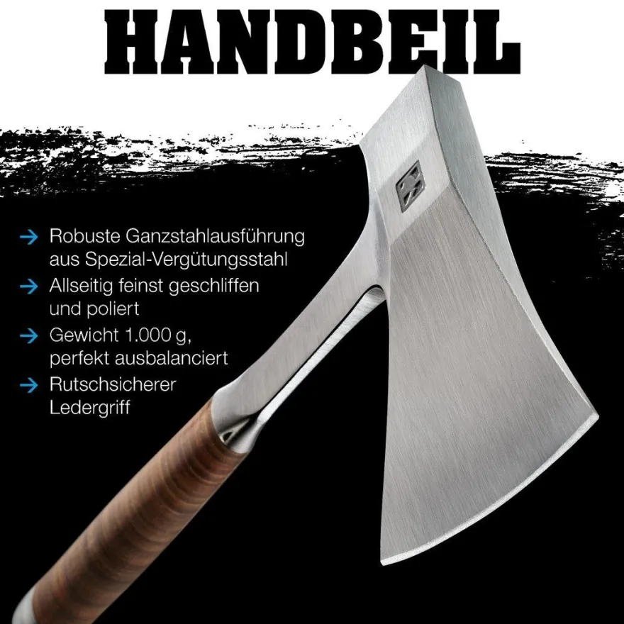 HALDER Handbeil Ganzstahl in Holzbox