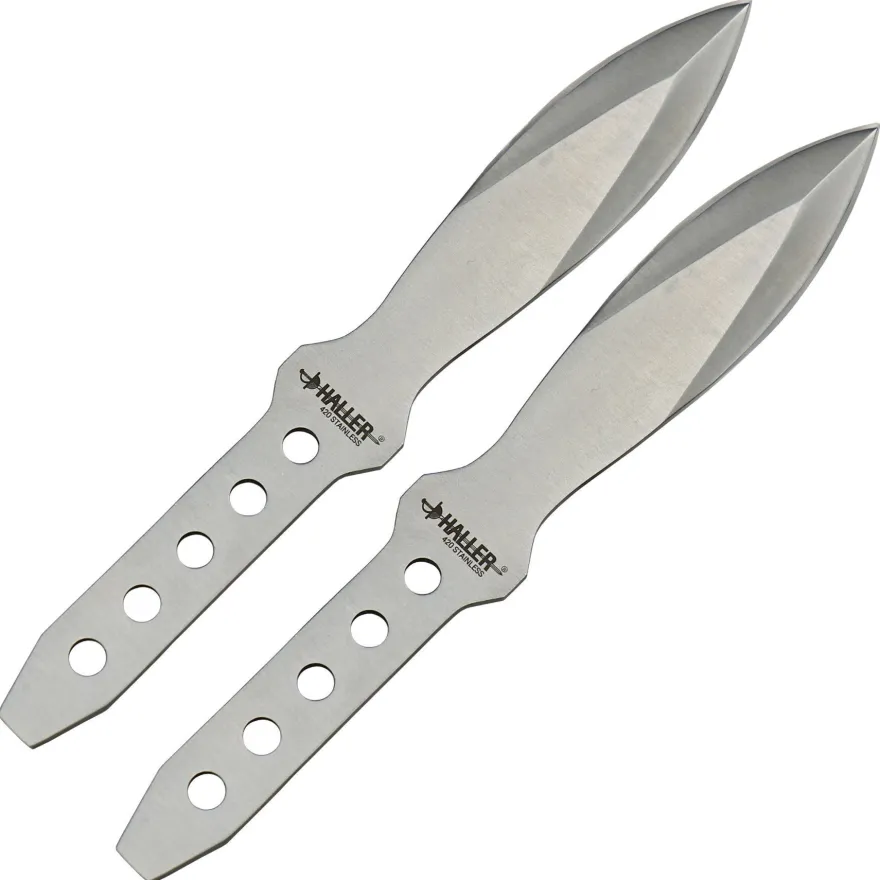 Haller Wurfmesserset 2-teilig, 2 Wurfmesser inkl. Nylon-Gürteletui (18 + )