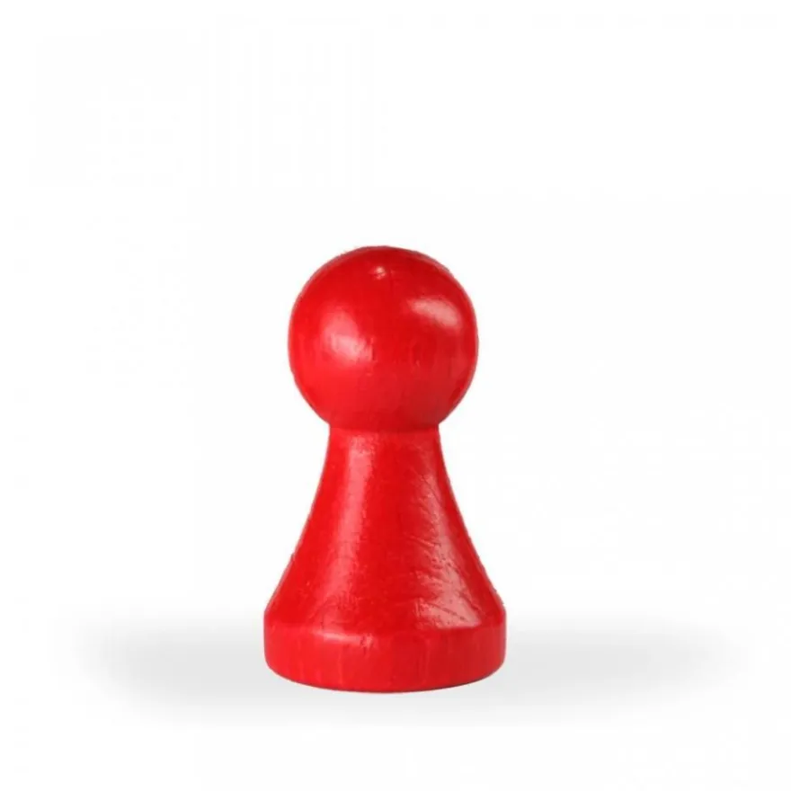 Halmakegel XL - Pöppel - Holz - rot - 43 x 25 mm