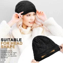 HAMUNI Unisex Strickmütze mit Fleece-Futter - Atmungsaktiv und warm für Herbst