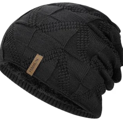 HAMUNI Unisex Strickmütze mit Fleece-Futter - Atmungsaktiv und warm für Herbst