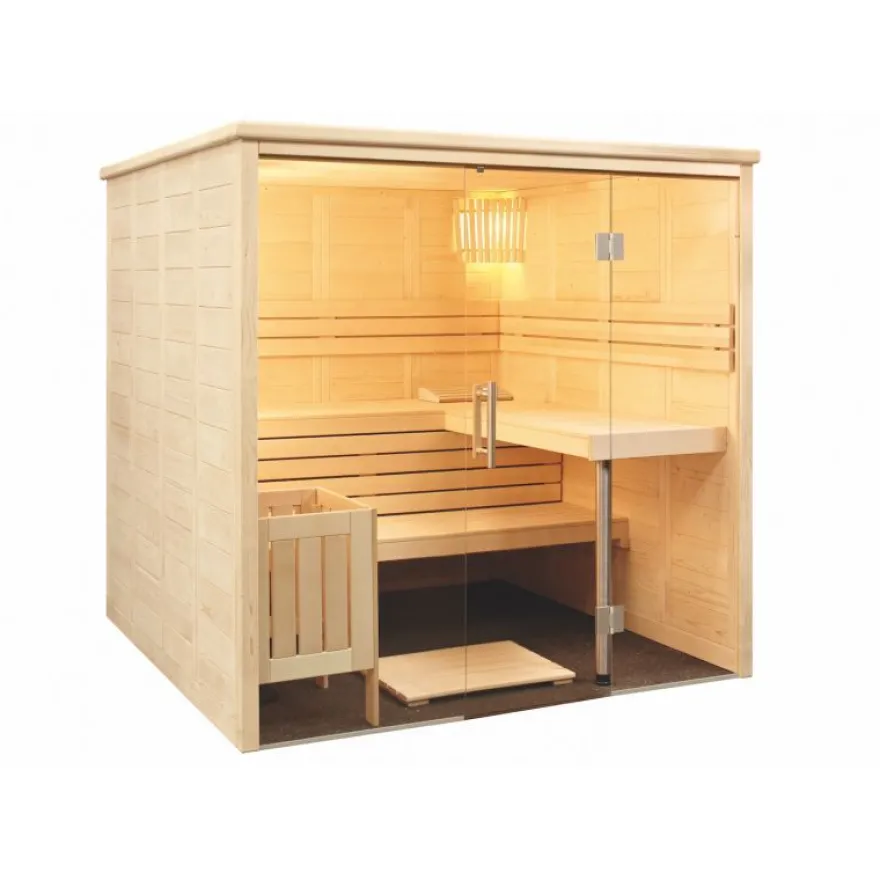 Harvia Alaska View Massivsauna aus Fichte Saunakabine ca. 208x206x204 cm