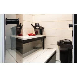 Harvia Delta D36 3,6 kW Black Saunaofen mit integrierter Steuerung Saunaheizgerät Sc