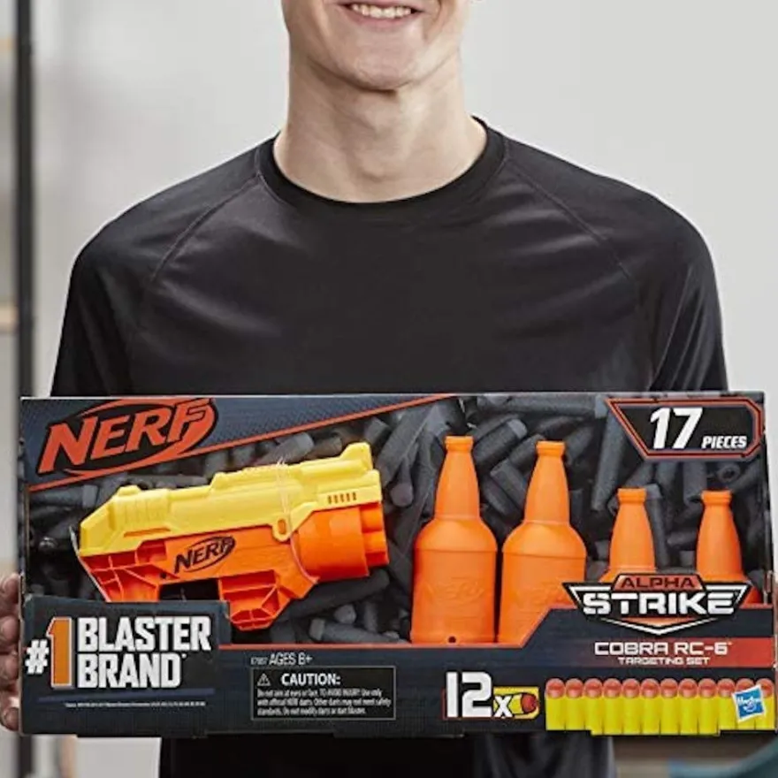 Hasbro - NERF Alpha Strike Cobra RC-6 Set Blaster Nerfgun Spielzeuggewehr Kinder