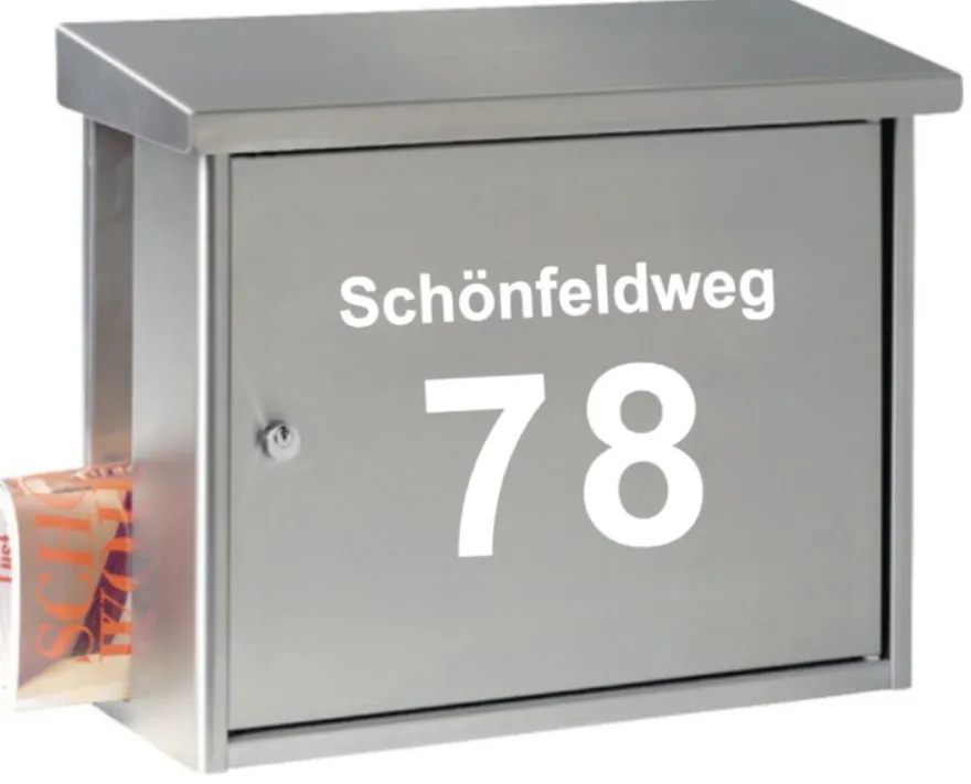 Hausnummer Aufkleber Strasse Hausnummern Mülltonne Briefkaste Postkasten (157/1)