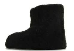 Hausschuhe Hüttenschuhe Lammfell Schafwolle Schaffell Wildleder Schwarz Gr.36-47