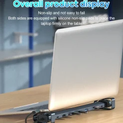 H36C USB C Hub Docking Station 10in1 HDMI RJ45 USB 3.0 Audio SD/TF für PC Laptop