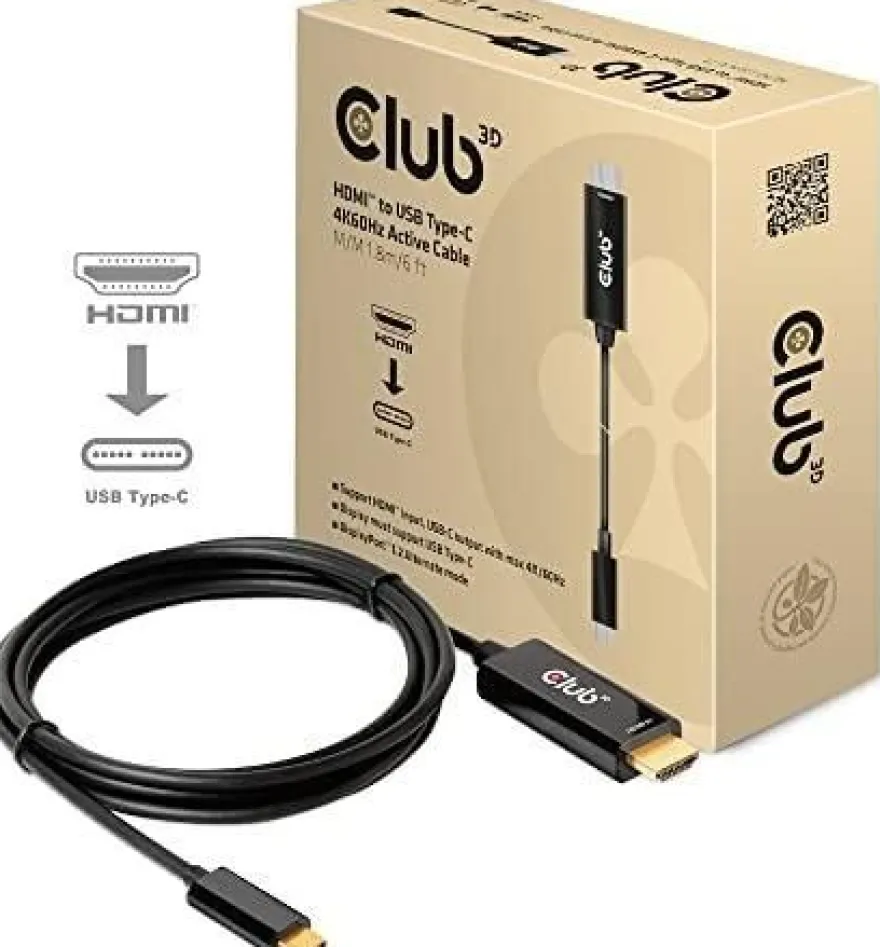 HDMI-Kabel Club-3d Aktives HDMI-zu-USB-C Kabel 1,8 m