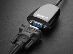 HDMI-Stecker auf VGA-Buchse FHD schwarzes Adapterkabel