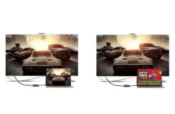 HDMI-Stecker auf VGA-Buchse FHD schwarzes Adapterkabel