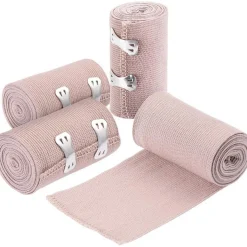 Healifty Elastische Bandage Wrap Set 4 Rollen 8 Clips Knie Handgelenk Knöchel