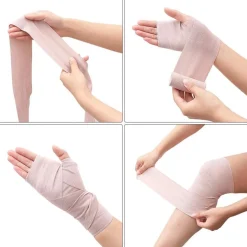 Healifty Elastische Bandage Wrap Set 4 Rollen 8 Clips Knie Handgelenk Knöchel