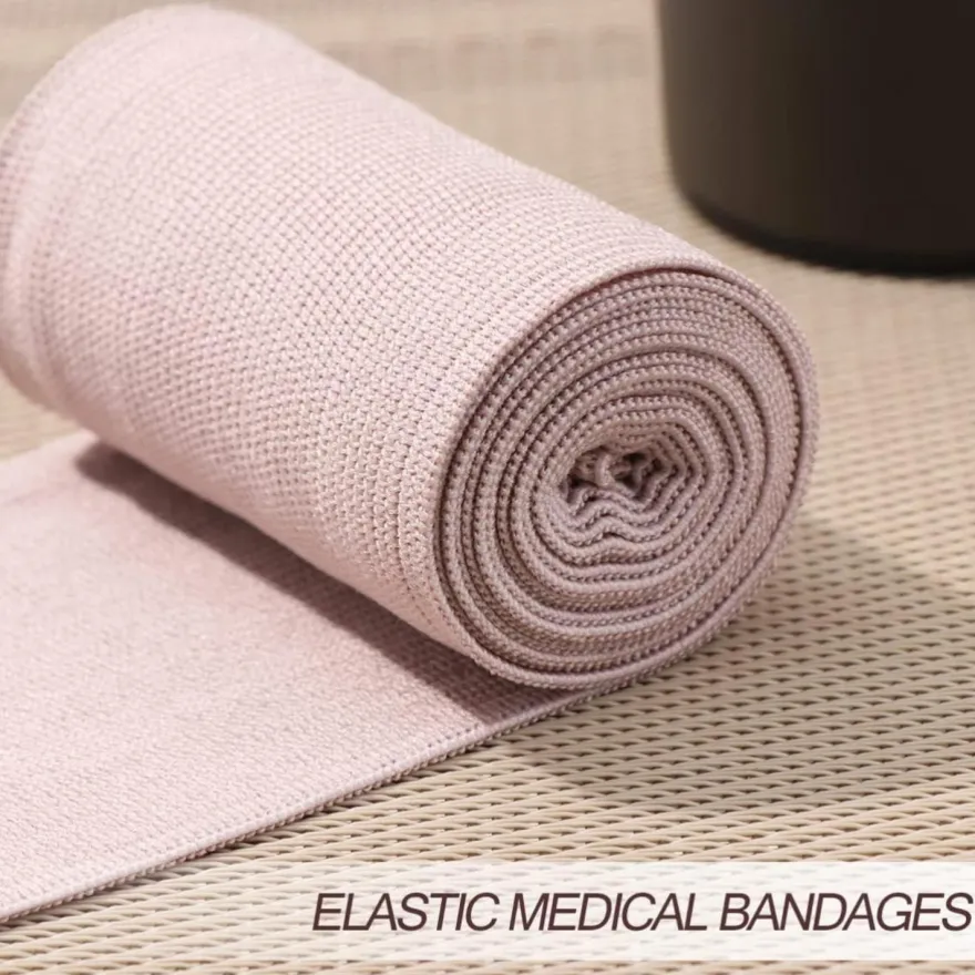 Healifty Elastische Bandage Wrap Set 4 Rollen 8 Clips Knie Handgelenk Knöchel