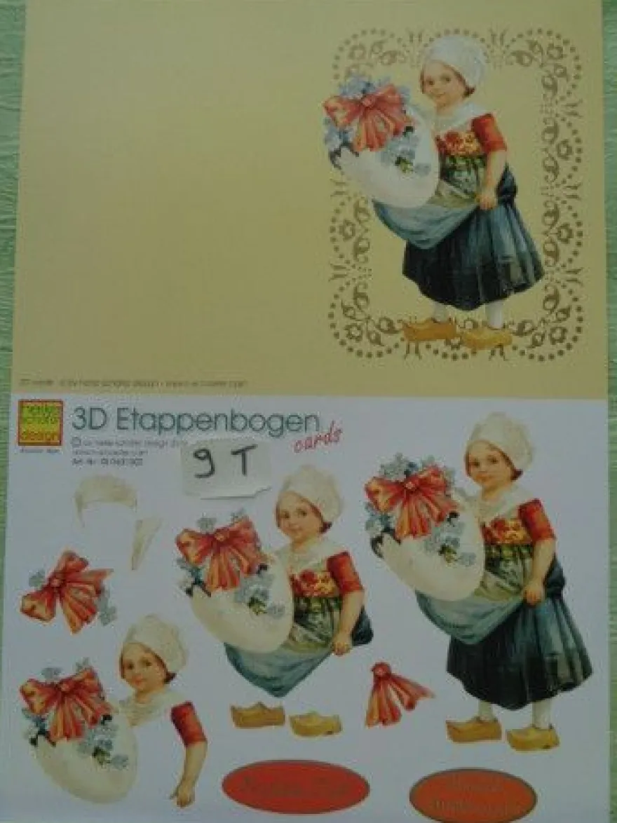 Heike Schäfer 3D Schneidebogen Etappenbogen cards Frohe Ostern