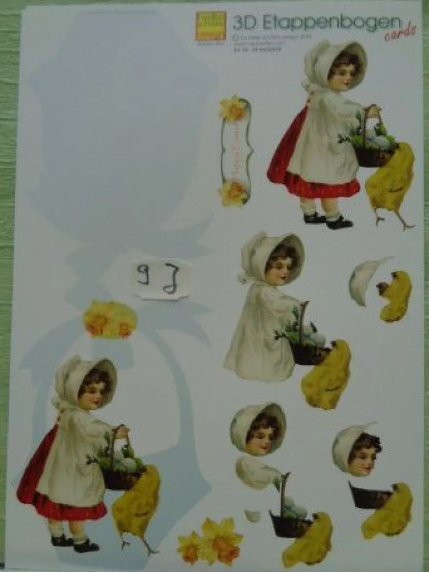 Heike Schäfer 3D Schneidebogen Etappenbogen cards Frohe Ostern