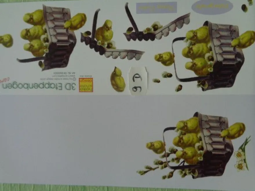 Heike Schäfer 3D Schneidebogen Etappenbogen cards Frohe Ostern