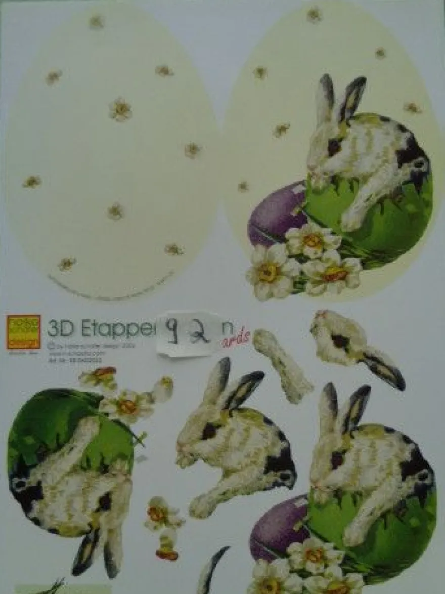 Heike Schäfer 3D Schneidebogen Etappenbogen cards Frohe Ostern