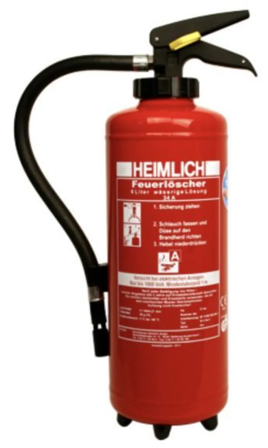Heimlich® 6L Wasser Auflade Feuerlöscher 34A= 10LE