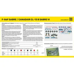 Heller - F-86F Sabre / Canadair CL-13 B Sabre VI - 1:72 - 58 Teile