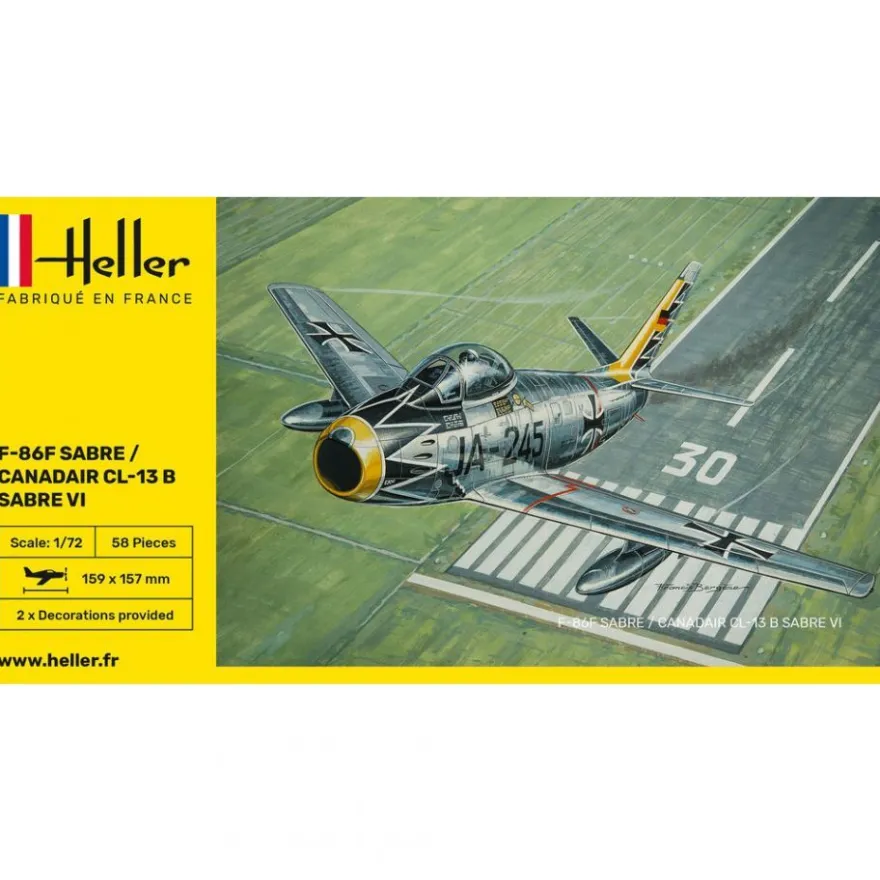 Heller - F-86F Sabre / Canadair CL-13 B Sabre VI - 1:72 - 58 Teile