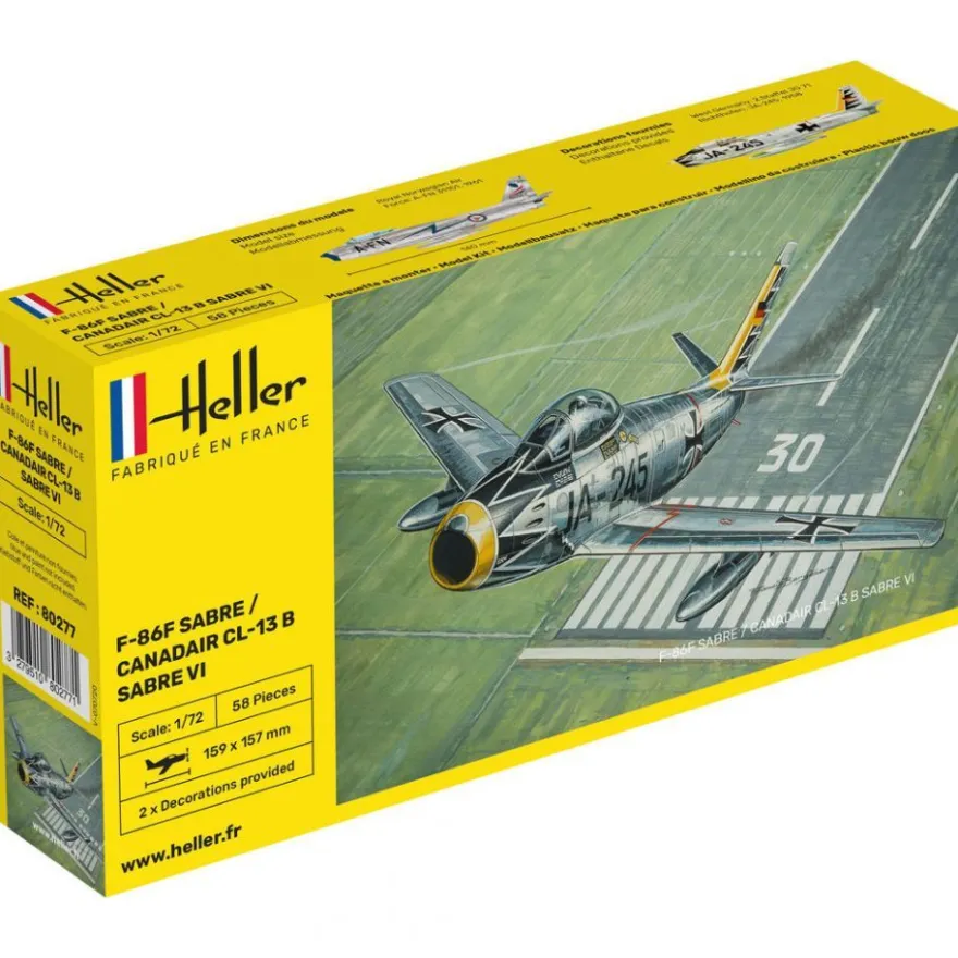 Heller - F-86F Sabre / Canadair CL-13 B Sabre VI - 1:72 - 58 Teile