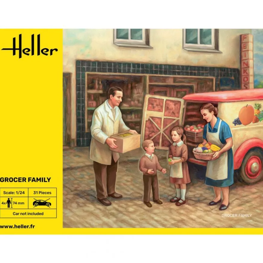 Heller - Grocer Family - 1:24 - 31 Teile - 4 Figuren