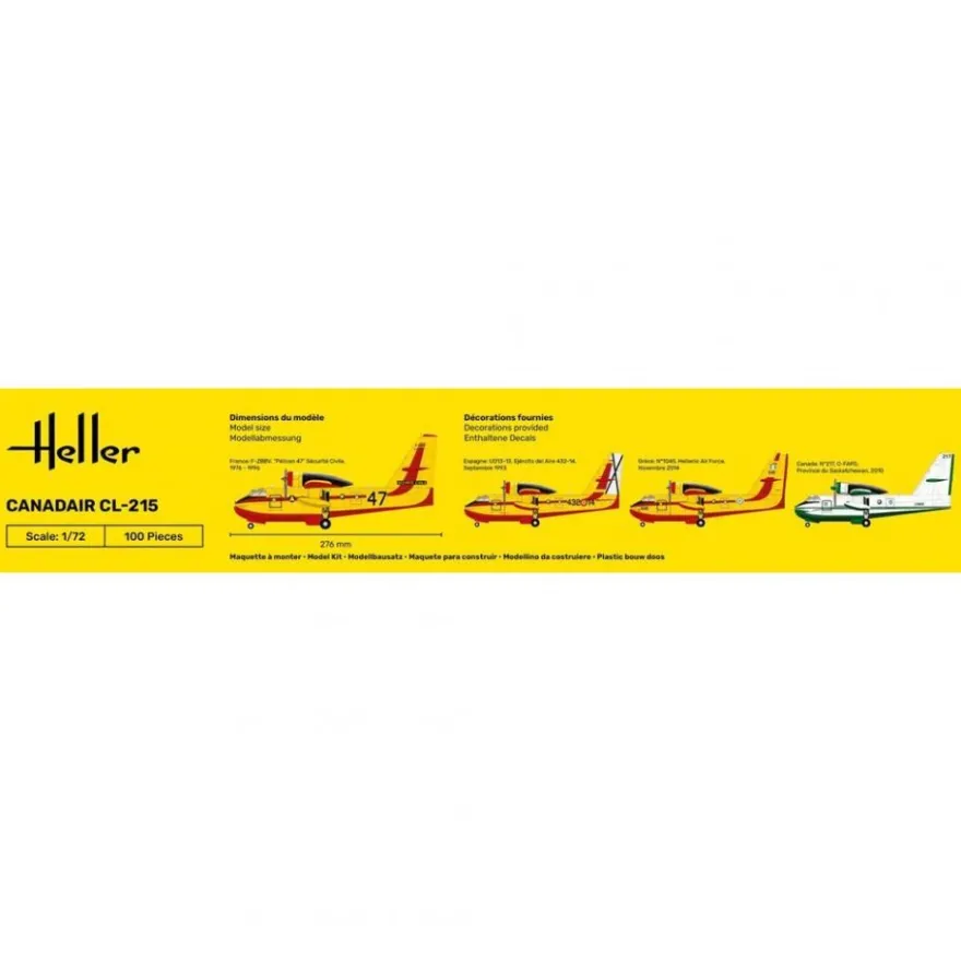 Heller - Starter Kit Canadair CL-215 - 1:72 - 100 Teile