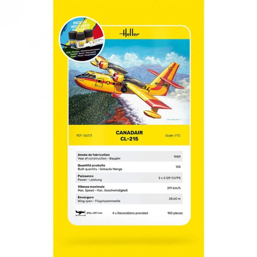 Heller - Starter Kit Canadair CL-215 - 1:72 - 100 Teile